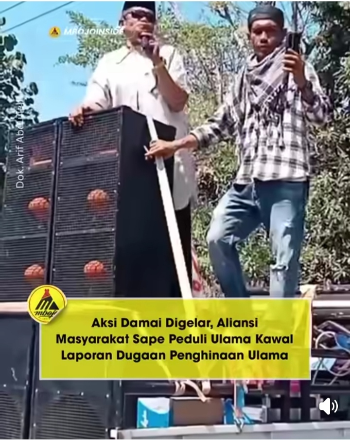 Kawal Aksi Damai Oleh Aliansi Masyarakat Sape Peduli Terkait Laporan Dugaan Penghinaan Ulama.