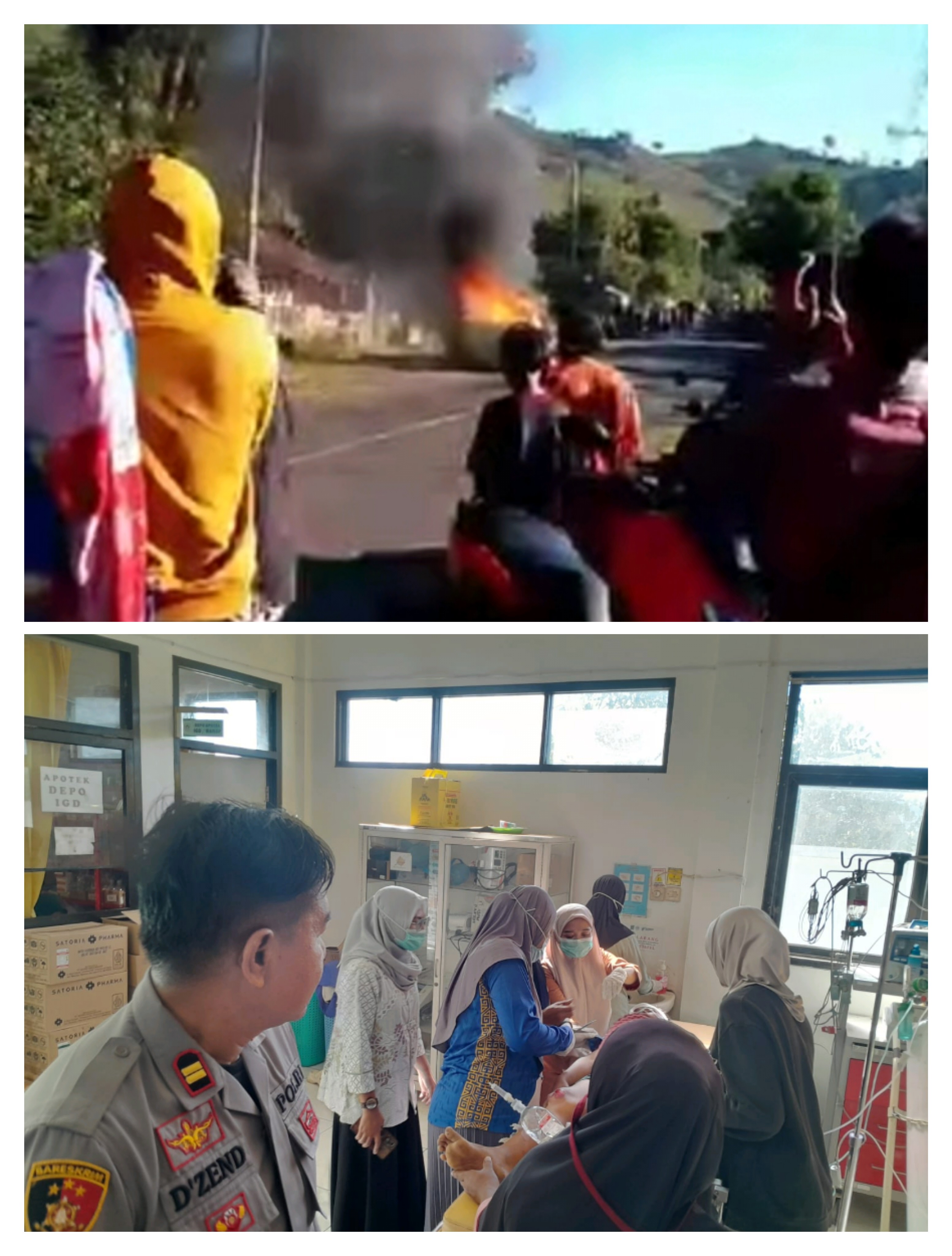 Aksi Cepat Polisi Selamatkan Korban dan Amankan Pengemudi Pasca Laka di Manggelewa
