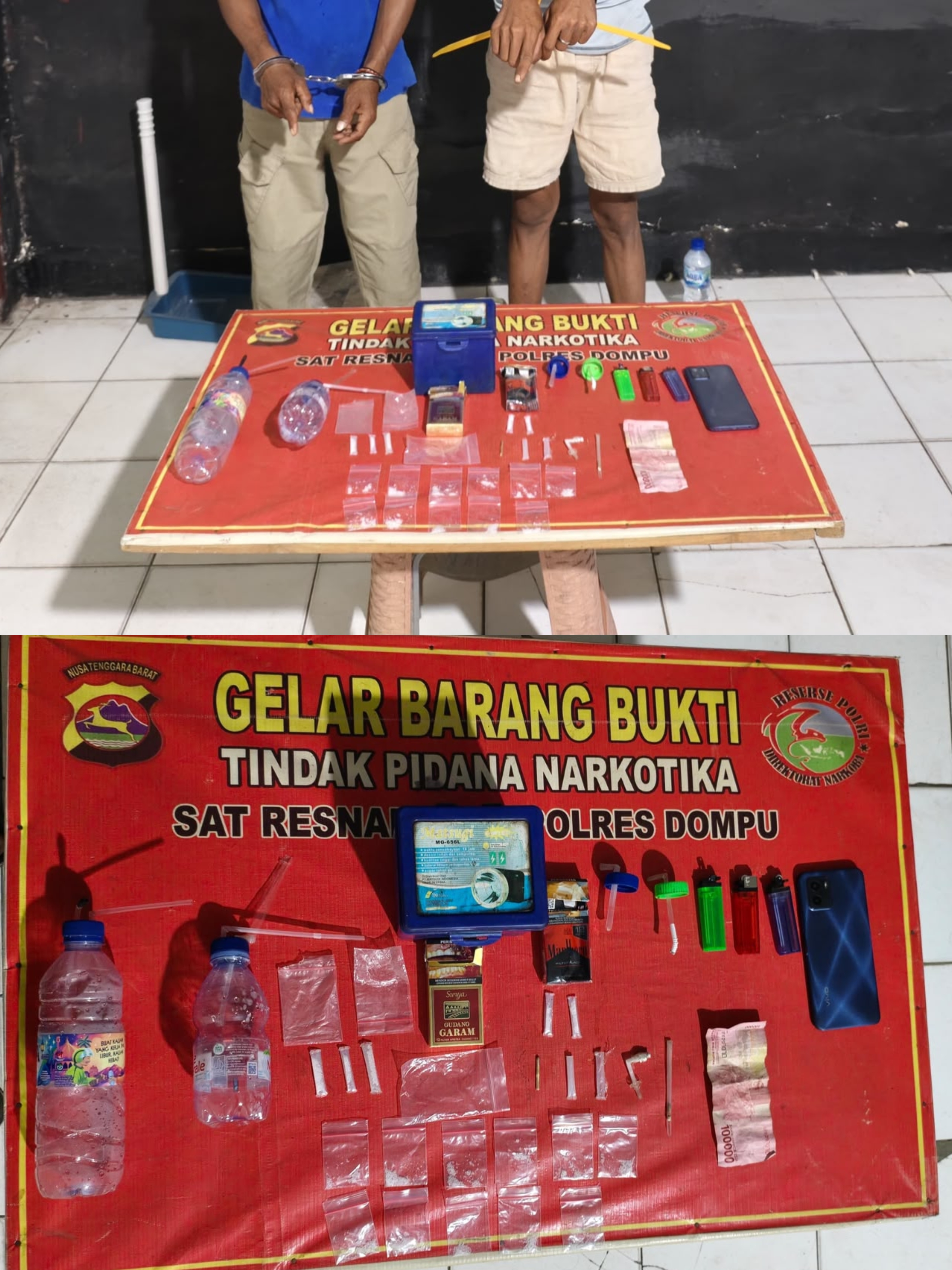 Satresnarkoba Polres Dompu Ungkap Kasus Peredaran Sabu di Manggelewa, Dua Terduga Diamankan dengan Barang Bukti 6,67 Gram