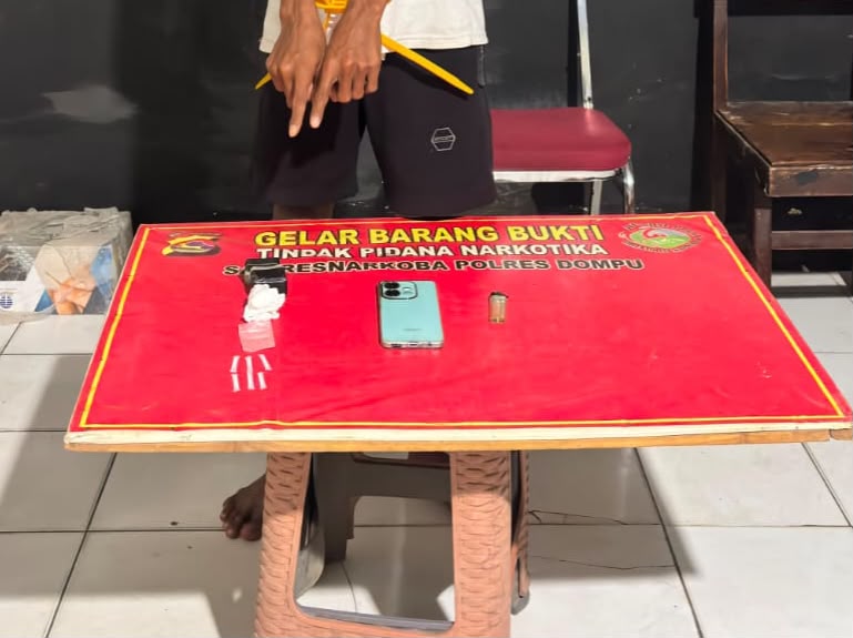 Satresnarkoba Polres Dompu Kembali Ungkap Kasus Peredaran Sabu di Manggelewa, Seorang Pemuda Diamankan