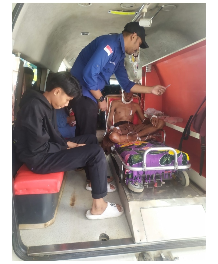 Korban Penganiyaan Berat Di Desa Baka Jaya Di Rujuk Ke RSUP Mataram Pada Sabtu Siang 04Juli 2026.